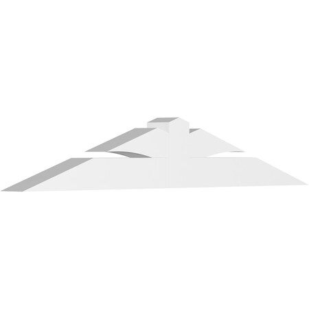 Ekena Millwork Richland Architectural Grade PVC Gable Bracket, 84"W x 14"H x 6"D x 6"F, 4/12 Pitch GBP084X14X0606RIC00